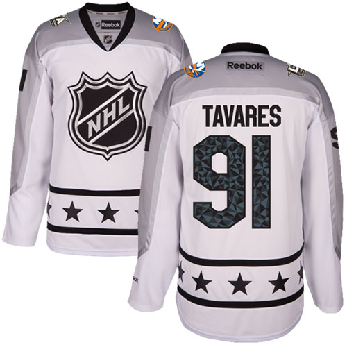 Islanders #91 John Tavares White All-Star Metropolitan Division Stitched NHL Jersey - Click Image to Close